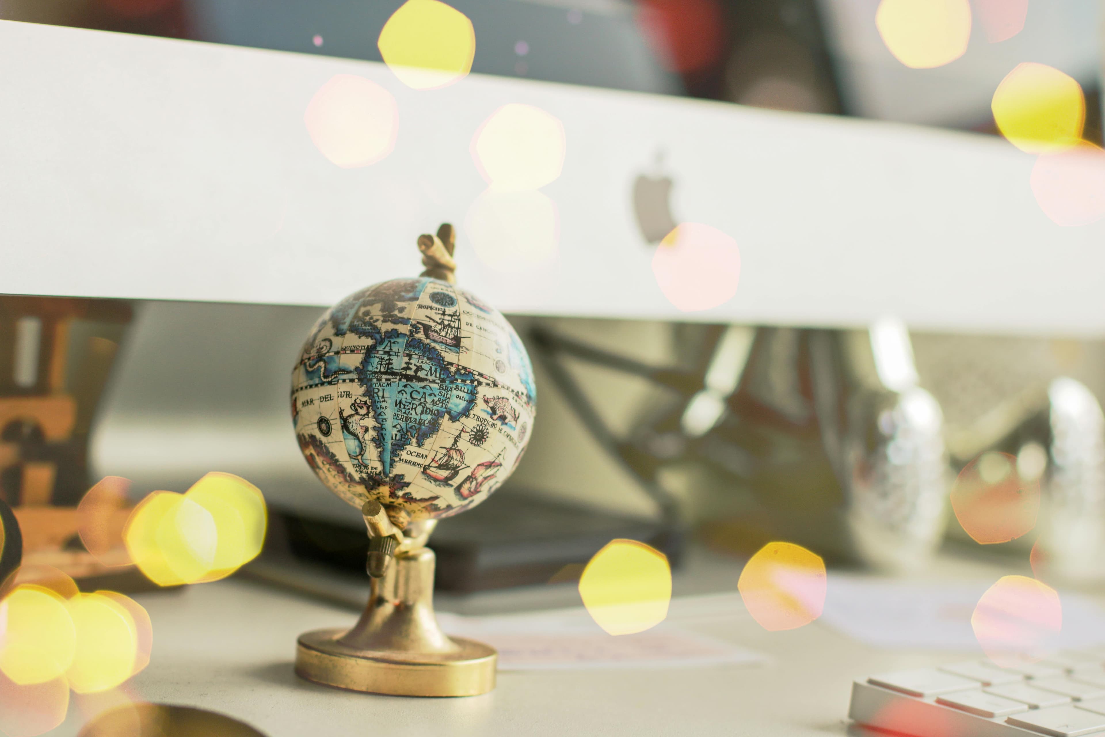 Globe on a desk